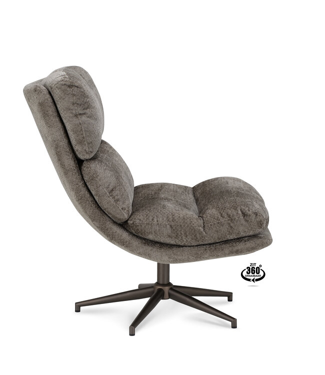 Draaibare fauteuil Movie taupe