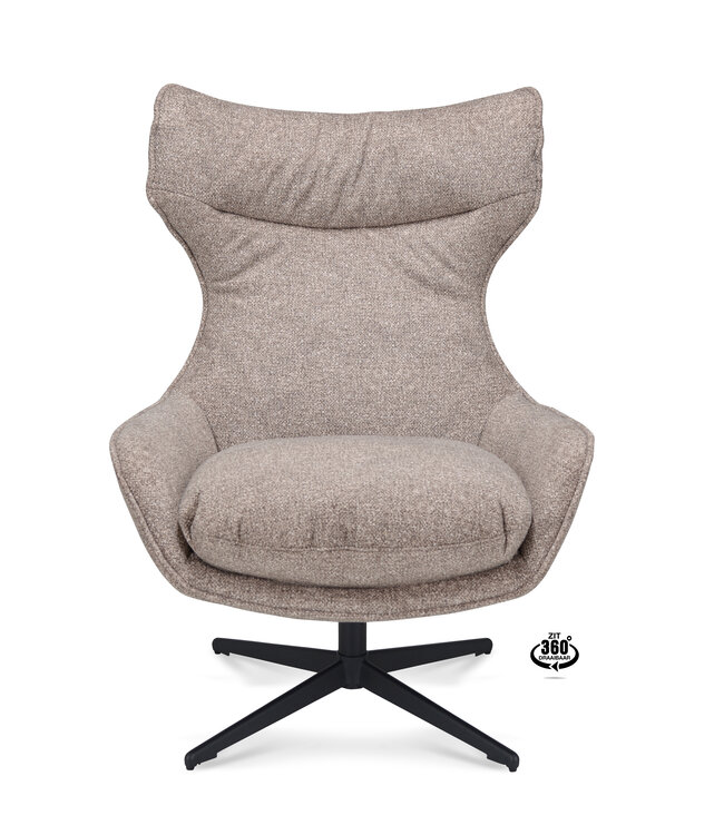 Finn armchair – swivel in mocha colour