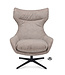 Fauteuil Finn – draaibaar in mocca kleur