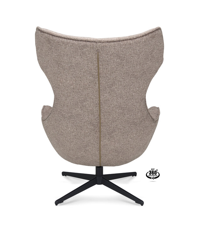 Fauteuil Finn – draaibaar in mocca kleur
