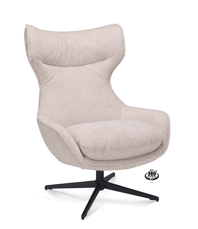 Fauteuil Finn – draaibaar in kleur 'Sand'