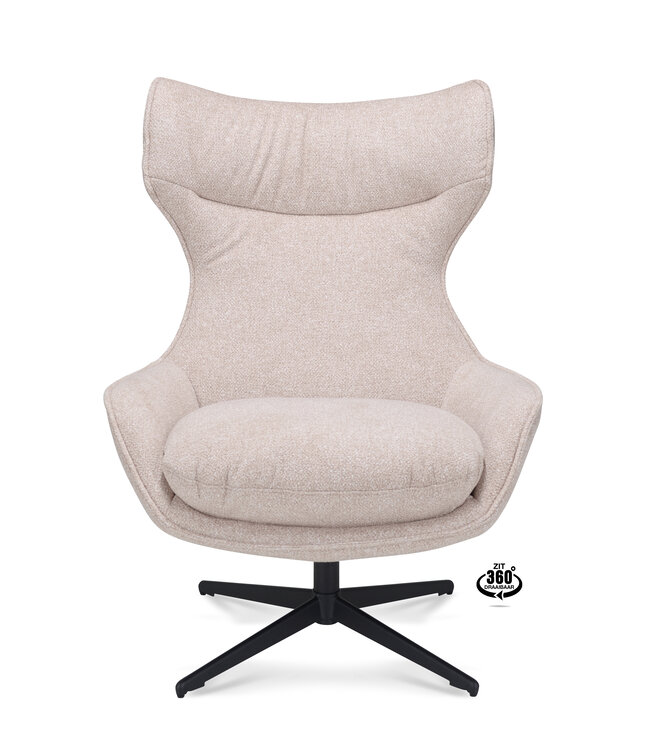 Finn armchair – swivel in colour 'Sand'