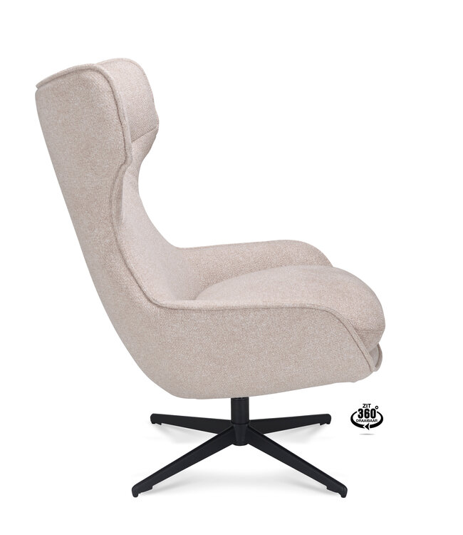 Finn armchair – swivel in colour 'Sand'