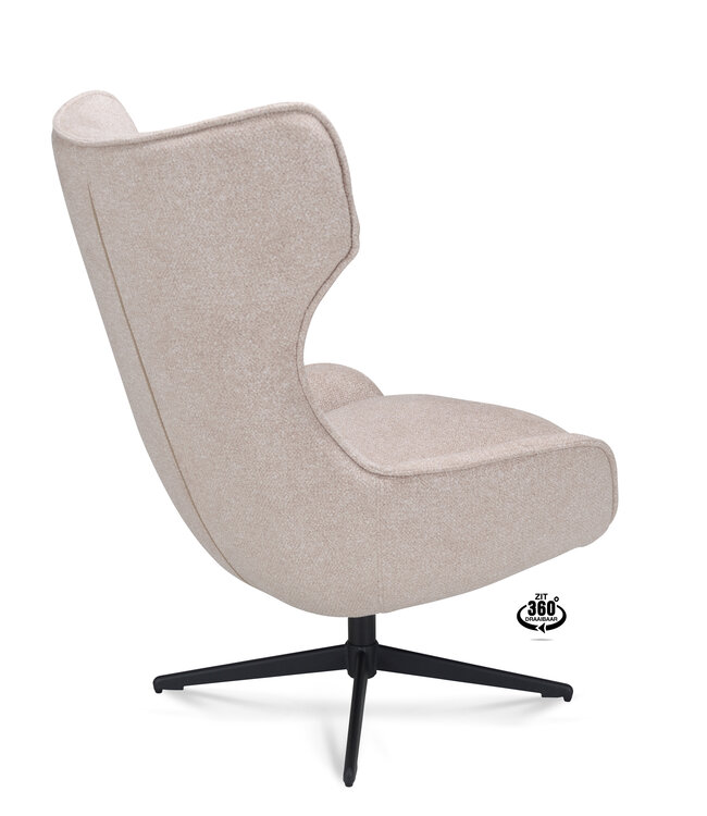 Fauteuil Finn – draaibaar in kleur 'Sand'