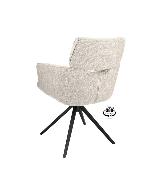 Armchair Elin – swivel dining chair color Clay