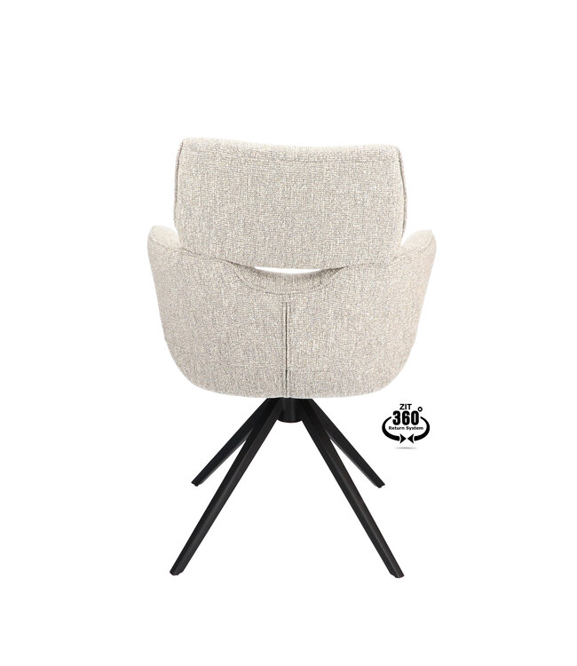 Armchair Elin – swivel dining chair color Clay