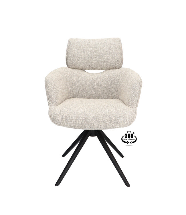 Armchair Elin – swivel dining chair color Clay