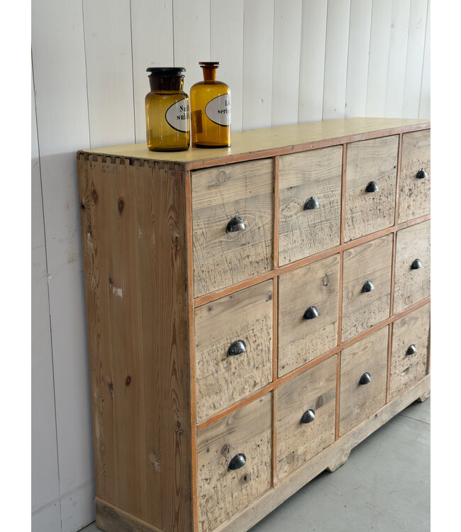 Vintage apothecary cabinet with drawers