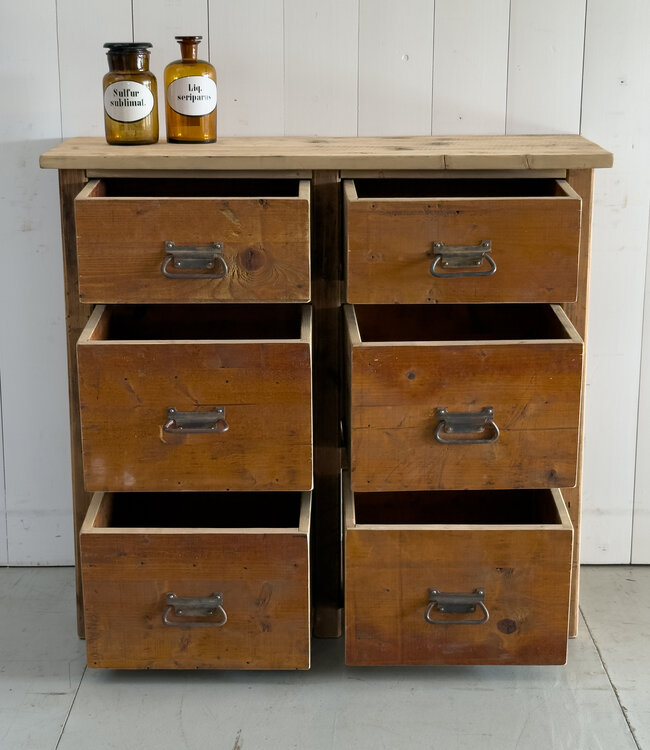 Vintage Kommode mit 6 Schubladen