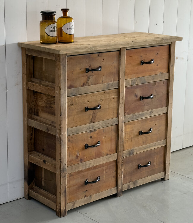Vintage Kommode mit 8 Schubladen