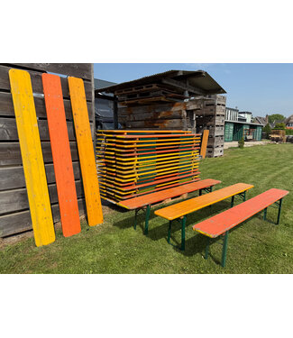 Beer benches | Standalone beer bench - sturdy and foldable wooden bench