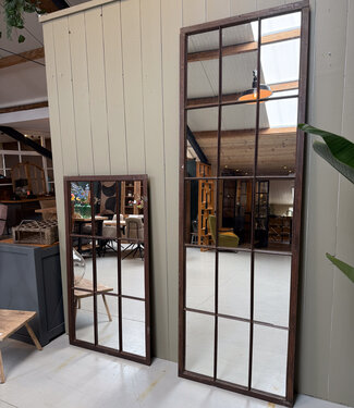 Industriële spiegel van vintage stalraam