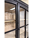 Black display cabinet with glass doors and 12 drawers | Sideboard