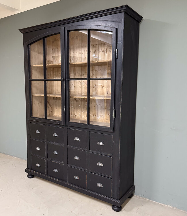 Vitrine - Geschirrschrank mit Schubladen