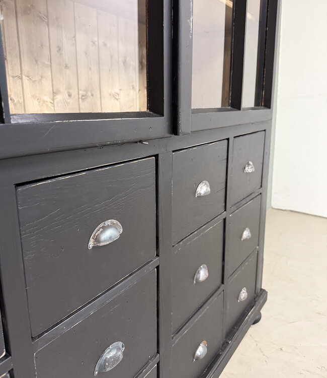 Vitrine - Geschirrschrank mit Schubladen