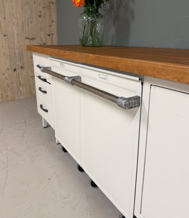 Old industrial baker's workbench