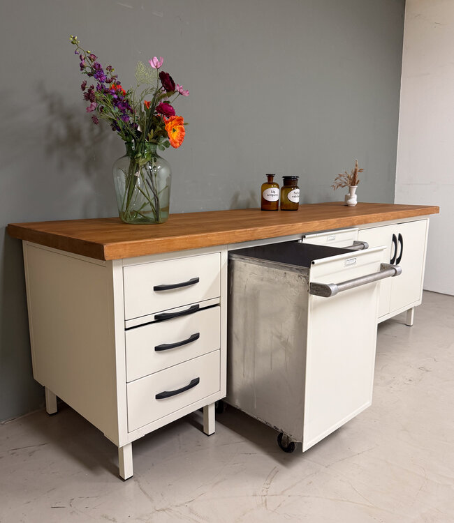 Old industrial baker's workbench