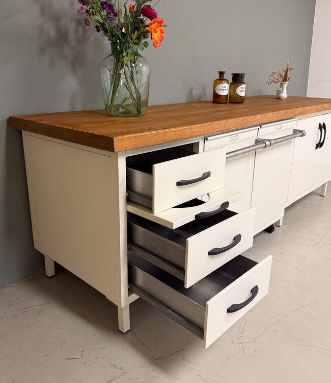 Old industrial baker's workbench