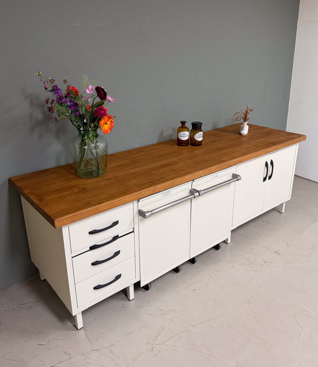 Old industrial baker's workbench