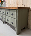 Industrieel houten dressoir met lades