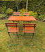 Vintage Bistro-Gartentisch mit 4 Klappstühlen
