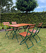 Vintage Bistro-Gartenmöbelset | Klapptisch + 4 Stühle
