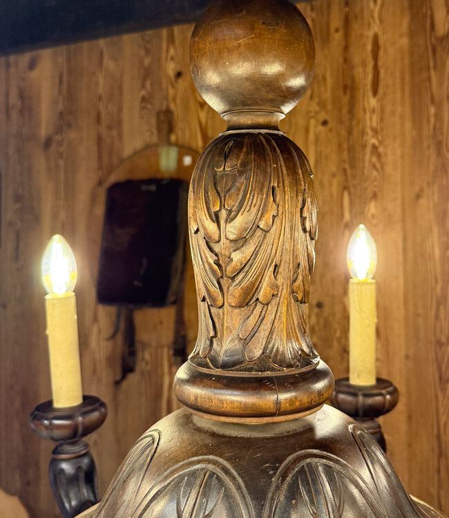 Wooden chandelier