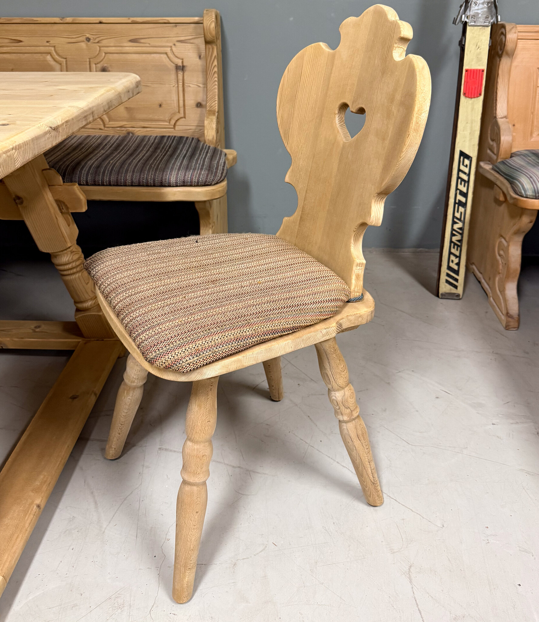 Vintage Austrian Alpine Stube Dining Table – Corner Sofa Table and ...