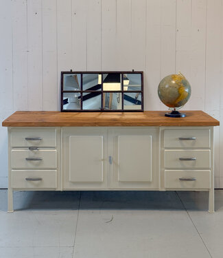Oldwood Vintage bakkerswerkbank met lades en deuren