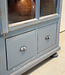 Vintage gray-blue display cabinet