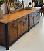 Industrial wooden sideboard with drawers