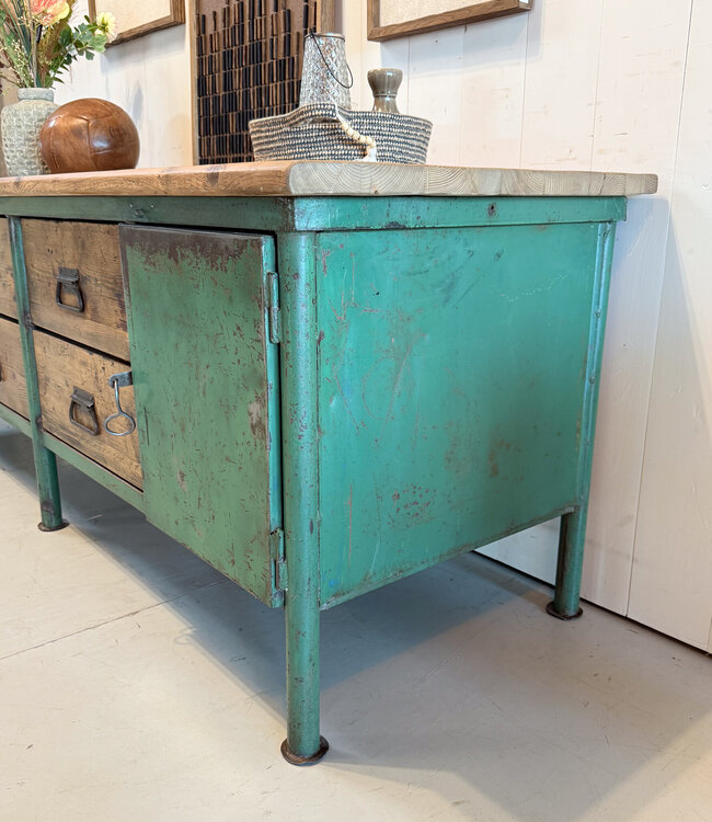 Industrial sideboard made of wood and steel | Sideboard with drawers