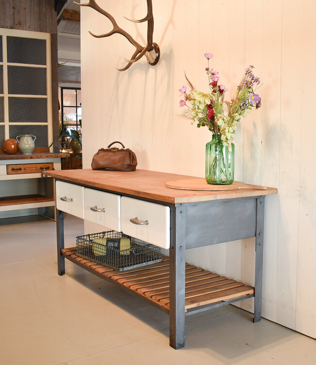 Vintage baker's workbench