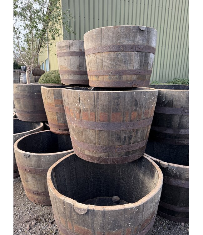 Half Whisky Barrel Wine Barrel Oak Planter Tub