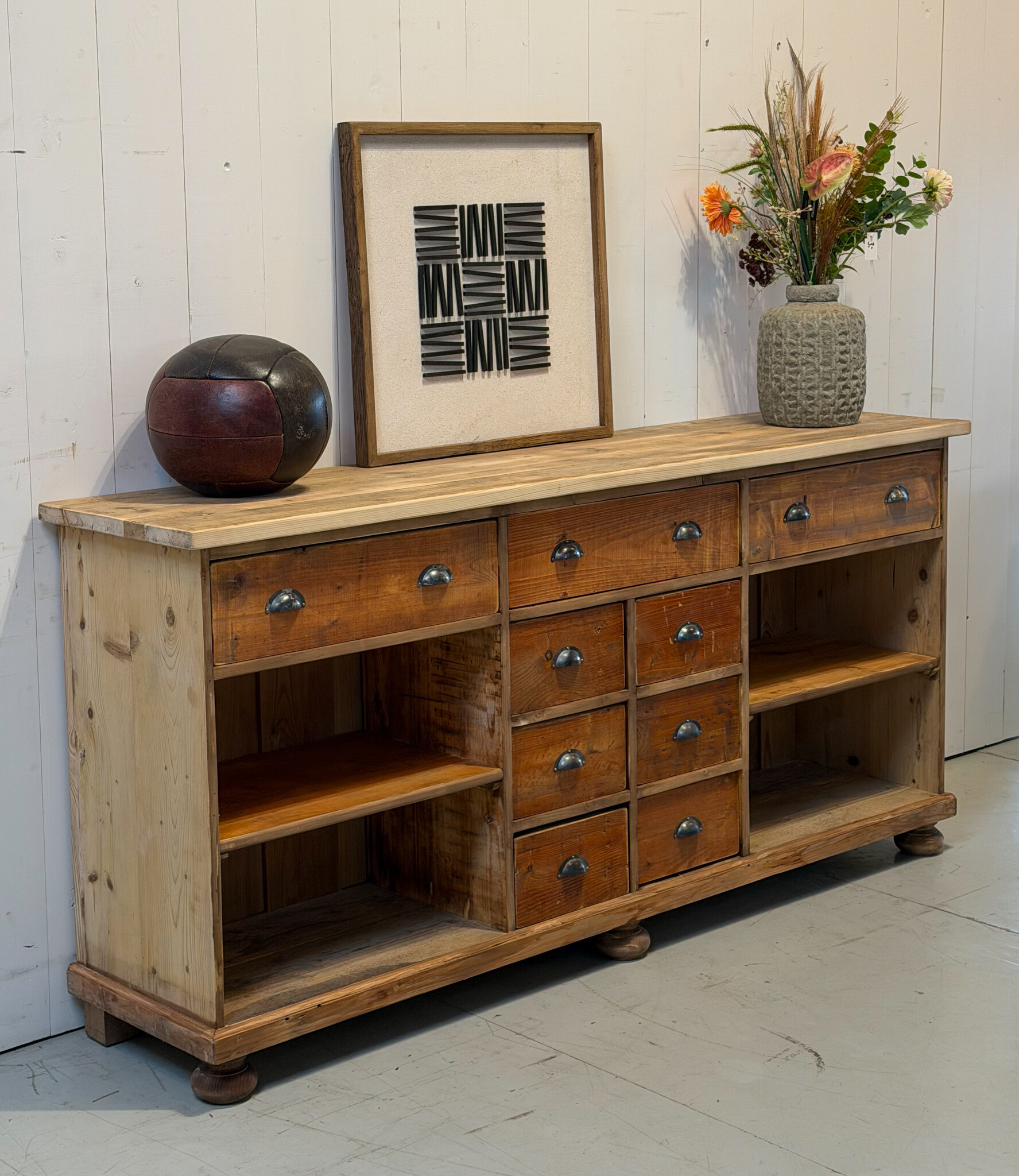 Chest of drawers made from reclaimed wood - Wall cabinet with drawers ...