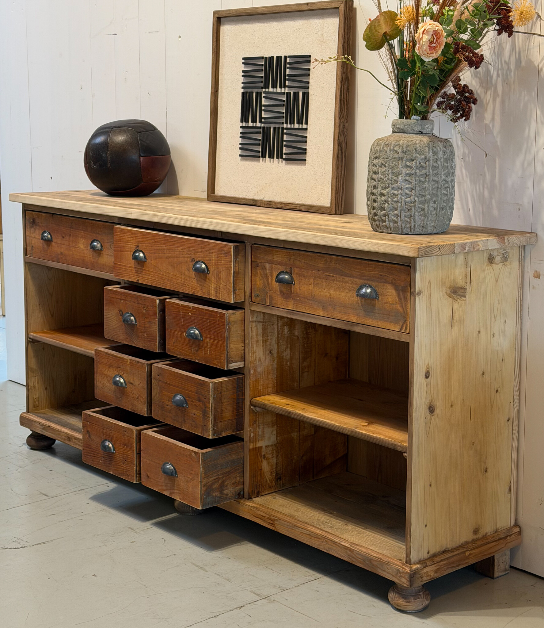 Chest of drawers made from reclaimed wood - Wall cabinet with drawers ...