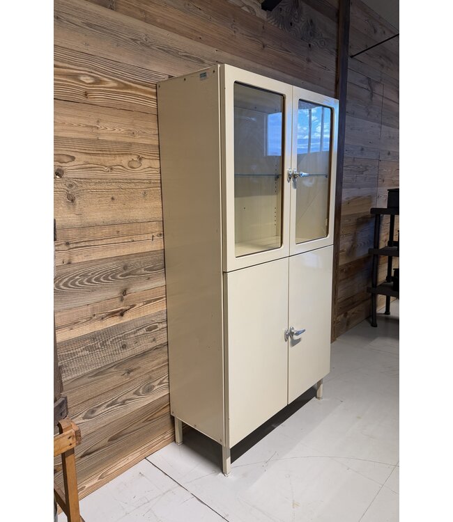 Vintage apothecary cabinet / white medicine cabinet