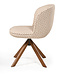 Nina Orange dining chair with wooden swivel legs