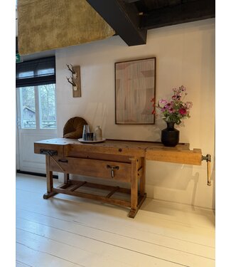 Oldwood Industriele houten werkbank / dressoir