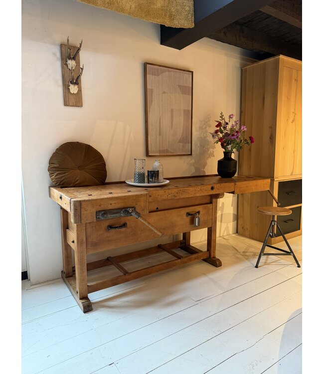 Industrial wooden workbench / sideboard