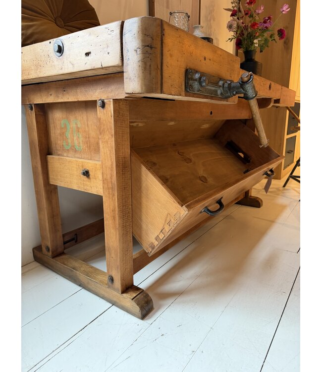 Industrial wooden workbench / sideboard