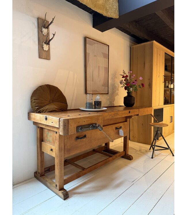 Industrial wooden workbench / sideboard