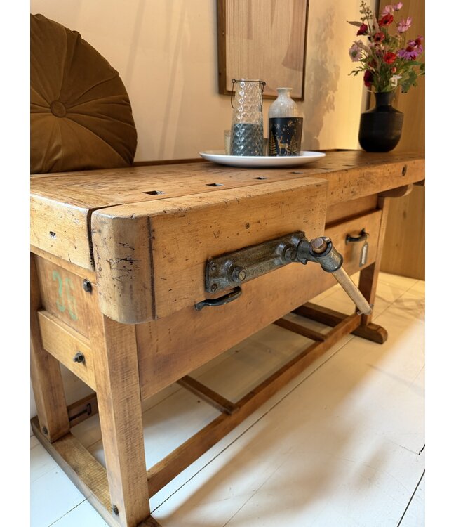 Industrial wooden workbench / sideboard