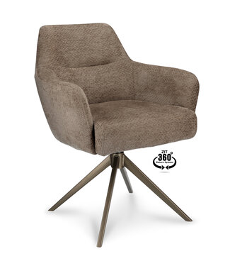 Oldwood Levi armchair – Movie Taupe swivel dining chair