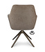 Levi armchair – Movie Taupe swivel dining chair