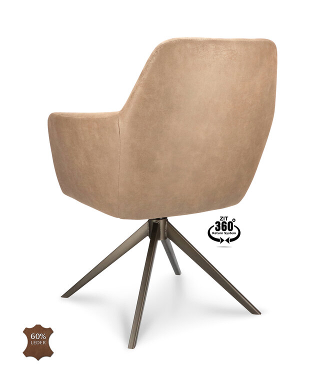 Levi-Sessel – Drehbarer Esszimmerstuhl Bull Liver