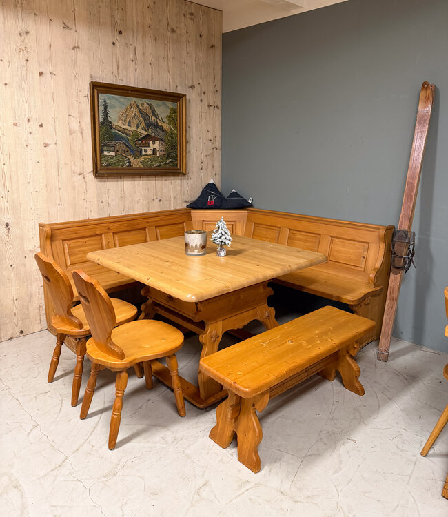 Vintage Alpine Stube Set / Austrian Seating Area