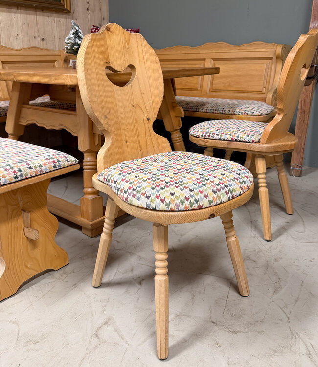 Stube set | Oostenrijkse zithoek | Hoekbank met tafel en stoelen