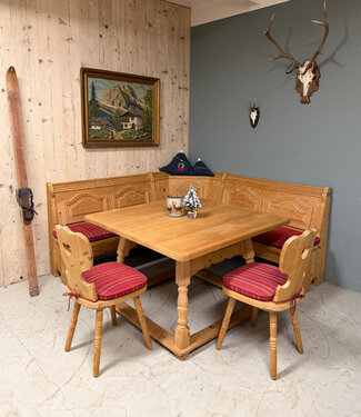 Oldwood Oostenrijkse eethoek / Alpen Stube set
