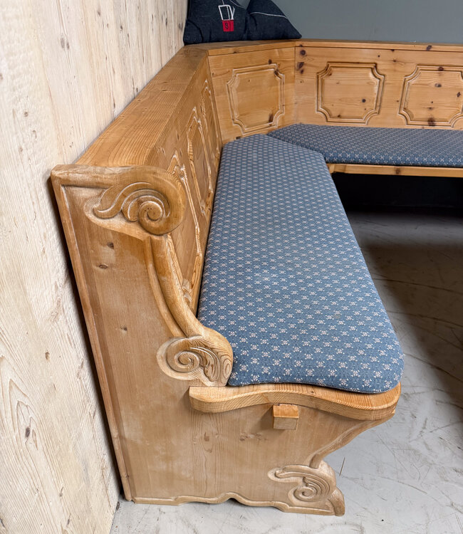 Vintage Alpen Stube set | Zithoek met tafel en stoelen